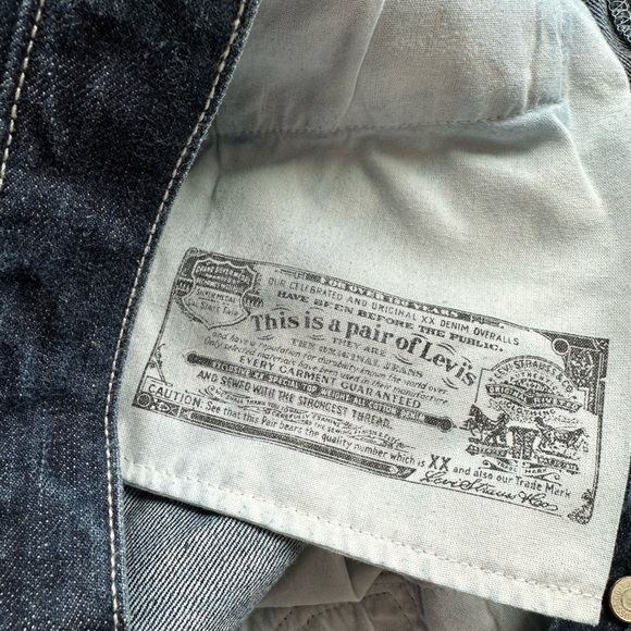 Levi's Original 501 Straight Leg Button-Fly Jeans Dark Stone Wash W33 x L32 - Picture 7 of 10